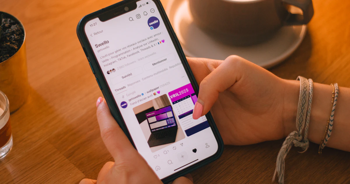 Android phone showing screen time stats with various app blocker icons
